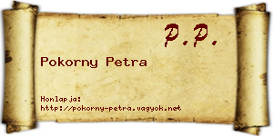 Pokorny Petra névjegykártya